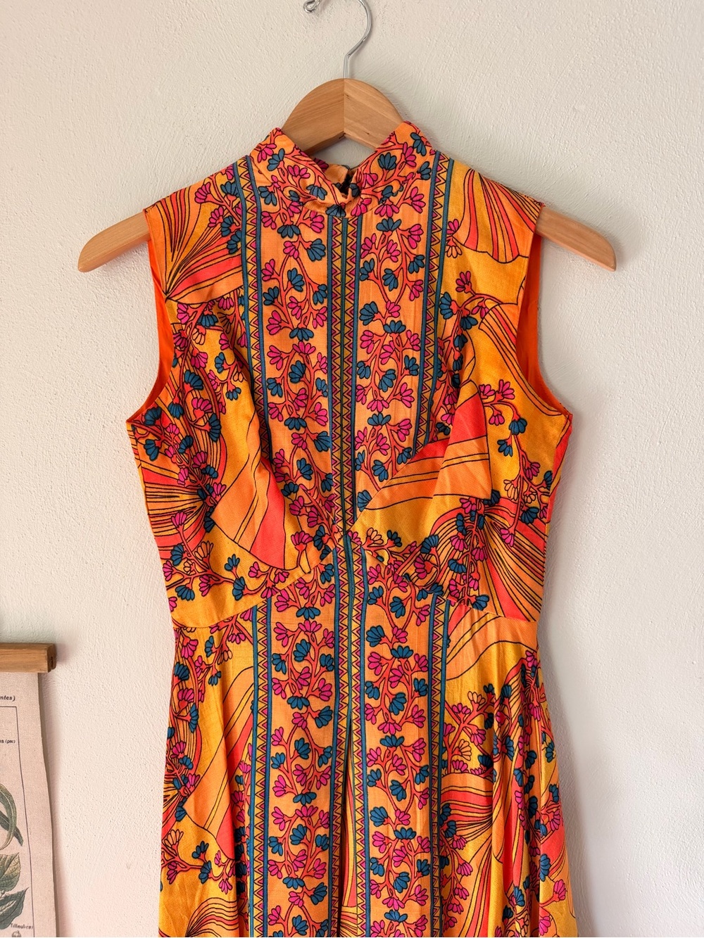 Vintage 1960s/ 1970s - Small - High-neck Wide Leg Pant Jumpsuit - Picture 2 of 13